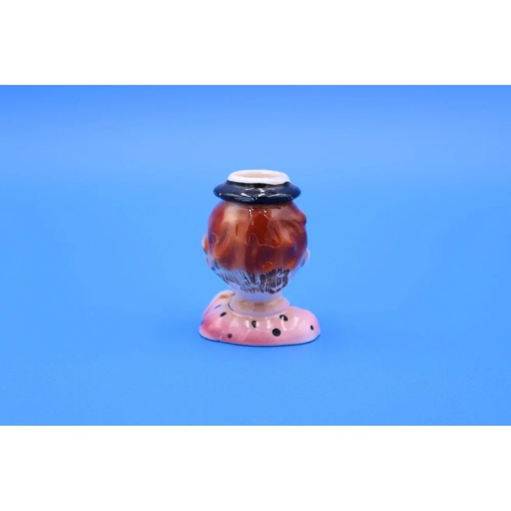 Vintage Winking Lady Head Candle Holder, Novelty Decor